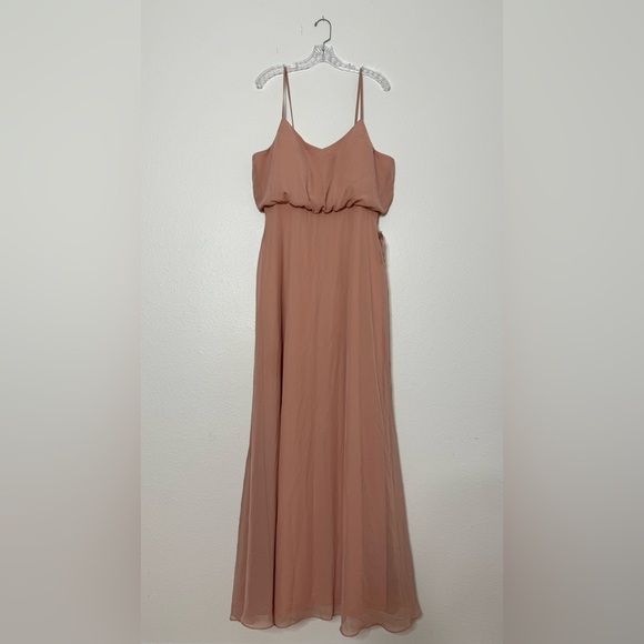 Birdy Grey Gwennie Rose Quartz Bridesmaid Dress Floor‎ Length Gown Size 2XL - Picture 1 of 12